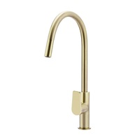 MEIR Piccola Round Pull Out Kitchen Mixer Tap - Dual Flow - Paddle Handle - PVD Tiger Bronze