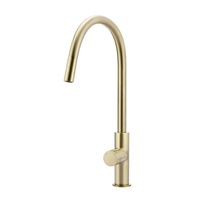 MEIR Piccola Round Pull Out Kitchen Mixer Tap - Dual Flow - Pinless Handle - PVD Tiger Bronze