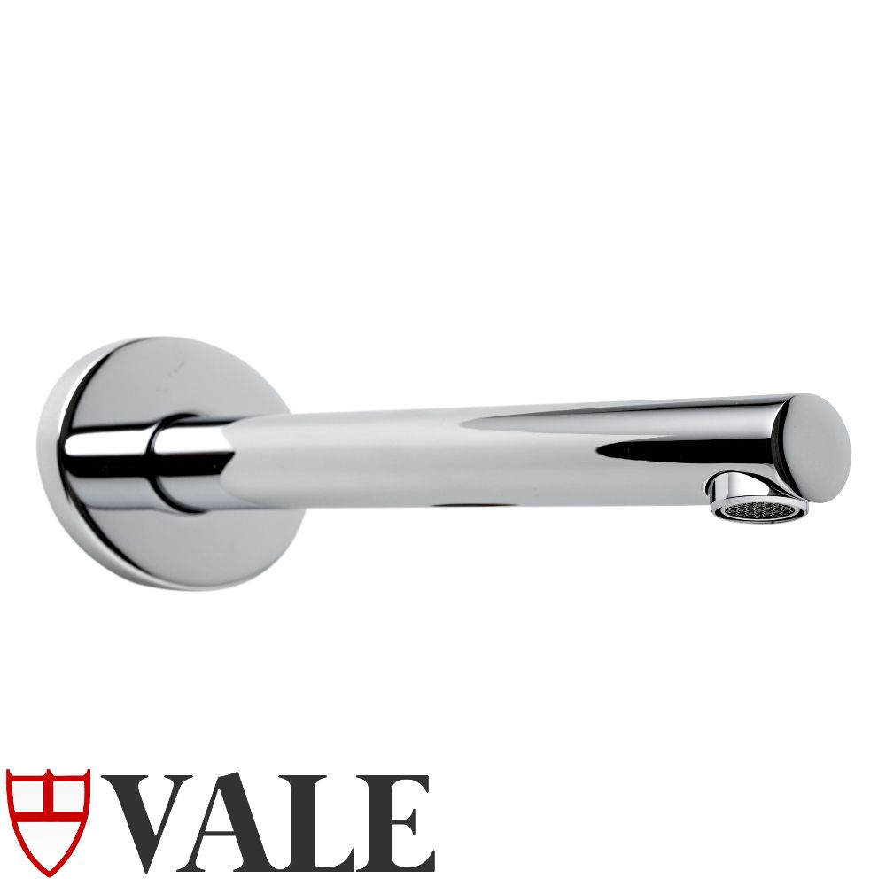 VALE Molla Round Bath Spout with Oval Plate - Wall Mounted - Luxury Chrome