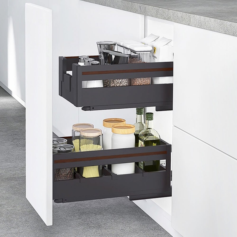 Buy Elite Nero Kitchen Pull-Out Cupboard Organiser - Suits 400mm ...