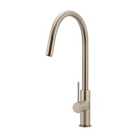 MEIR Piccola Round Pull Out Kitchen Mixer Tap - Dual Flow - Champagne