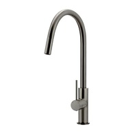 MEIR Piccola Round Pull Out Kitchen Mixer Tap - Dual Flow - PVD Shadow