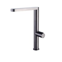 VITO BERTONI SOL2 Slim Kitchen Mixer Tap - L-Shaped Neck - Graphite