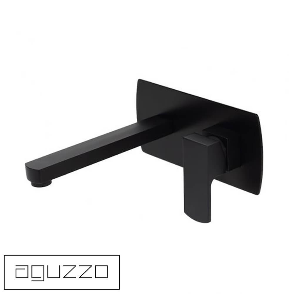Terrus Single Lever Mixer and Spout - Wall Mounted - Matte Black
