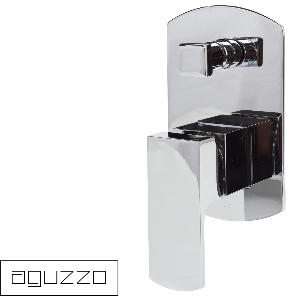 Terrus Wall Mounted Bath and Shower Mixer with Diverter - Chrome