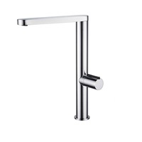 VITO BERTONI SOL2 Slim Kitchen Mixer Tap - L-Shaped Neck - Chrome/Matte Black
