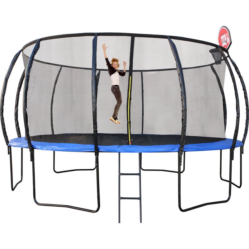 16ft Trampoline With Basketball Hoop