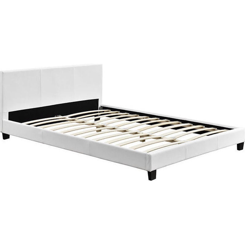 Buy Kaapo Matt PU Leather King Size Bed Frame in White - MyDeal