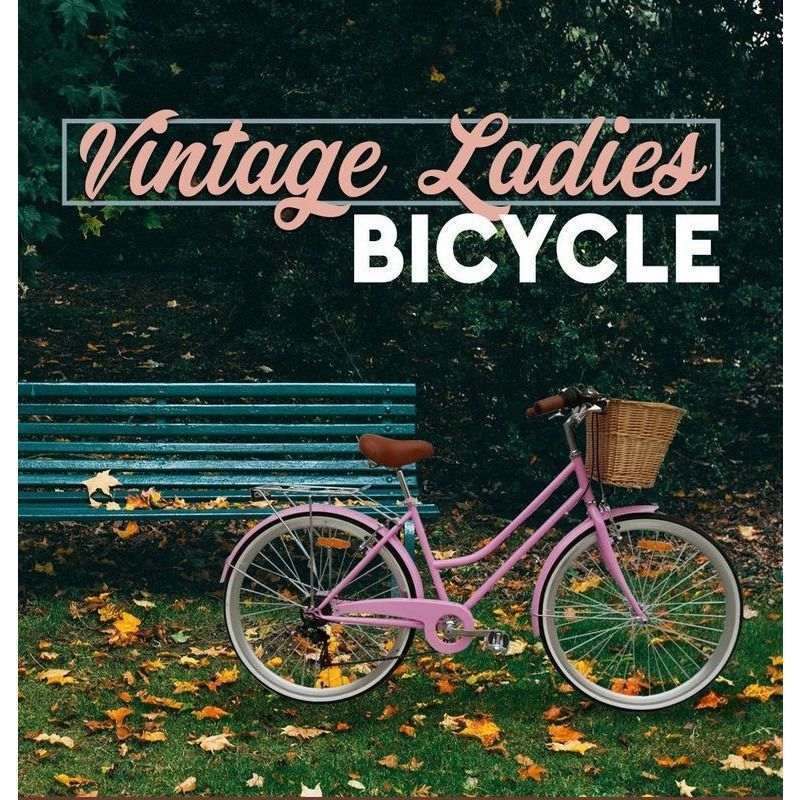 ladies pink vintage bike