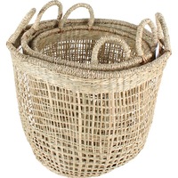 Basko Sea Grass Basket Open Weave Set of 3
