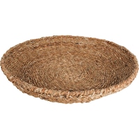 Fraser Sea Grass Round Tray w/ Iron Frame