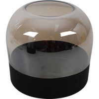 Glass Vase - 15.5x17cm - Black