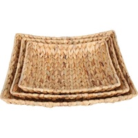 Hyace Rectangle Hyacinth Wire Basket Set of 3