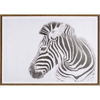 Kreatur Canvas Print in Frame Zebra Portrait