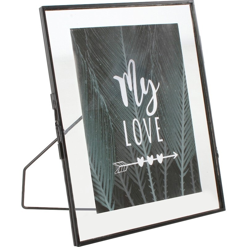 Buy Matte Black Glass Picture Frame 17.5x1.2x22cm MyDeal