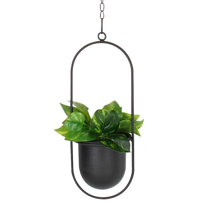 Ova S/2 Metal Pot Plant Hanger Black Buy Plant Stands