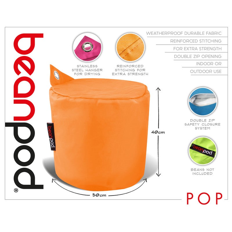 Buy Beanpod Beanbag Cover Pop Orange - MyDeal