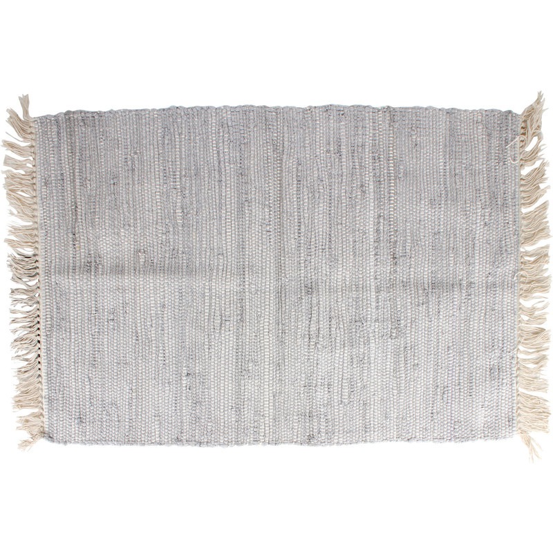 Buy Santorini Grey Cotton Throw Rug MyDeal