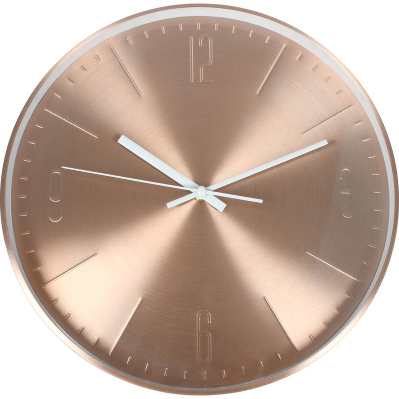 Buy STOCKHOLM ALUMIN. WALL CLOCK ROSE GOLD W WHITE HANDS 31X4CM MyDeal