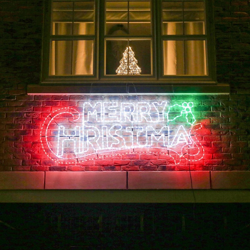 Buy 200x80cm Giant LED Merry Christmas Light Sign MyDeal