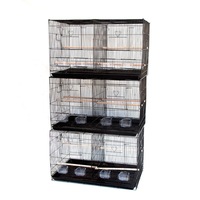 3x Breeding Bird Cage with Center Dividor 75cmx45cmx45cm