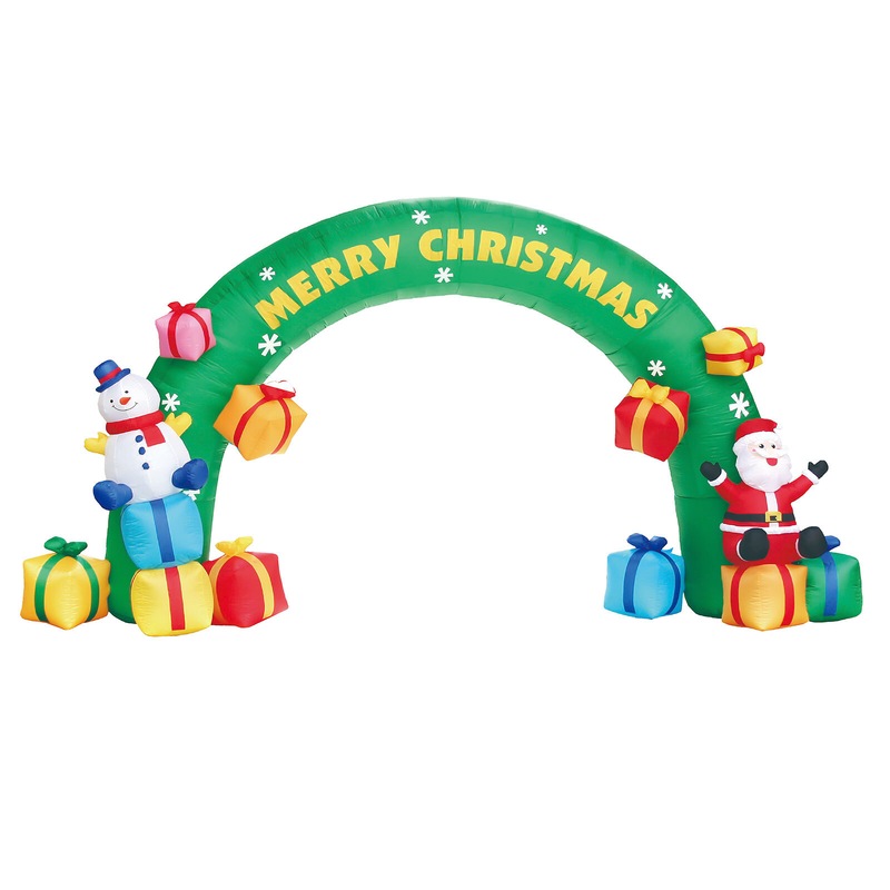 Buy 5x3m Inflatable Christmas Arch with Santa Snow Man and LED Light