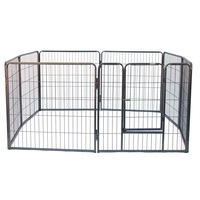 8 Panels Galvanised Pen Run for Dog Chicken Chook Rabbit Cat