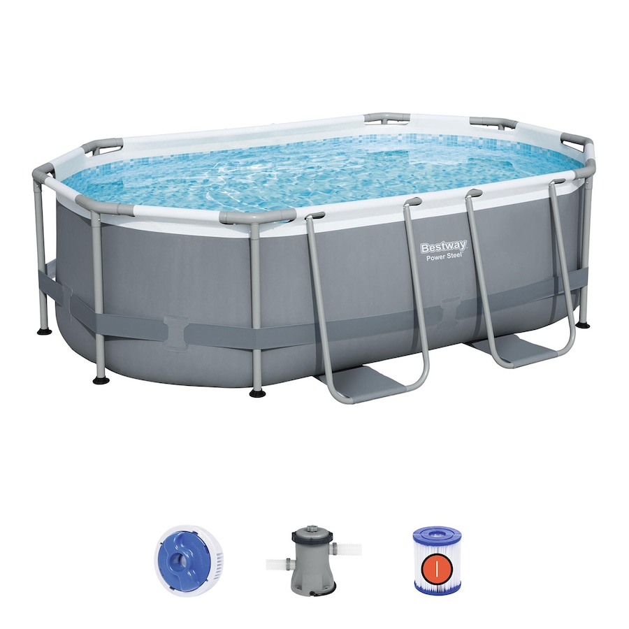 Bestway 10ft Power Steel Swimming Pool 3.05m x 2.0m x 84cm 5613Z