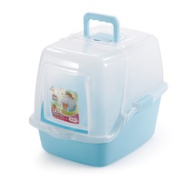 Cat Litter Toilet Box with Hooded Top Flap Door