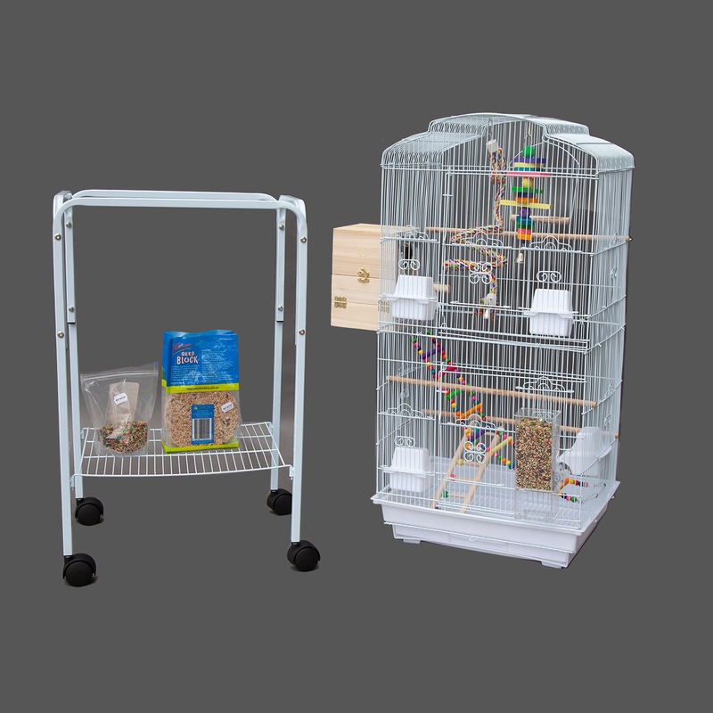 dome top high bird cage on stand with play toys buy bird cages aviaries 9355764001451
