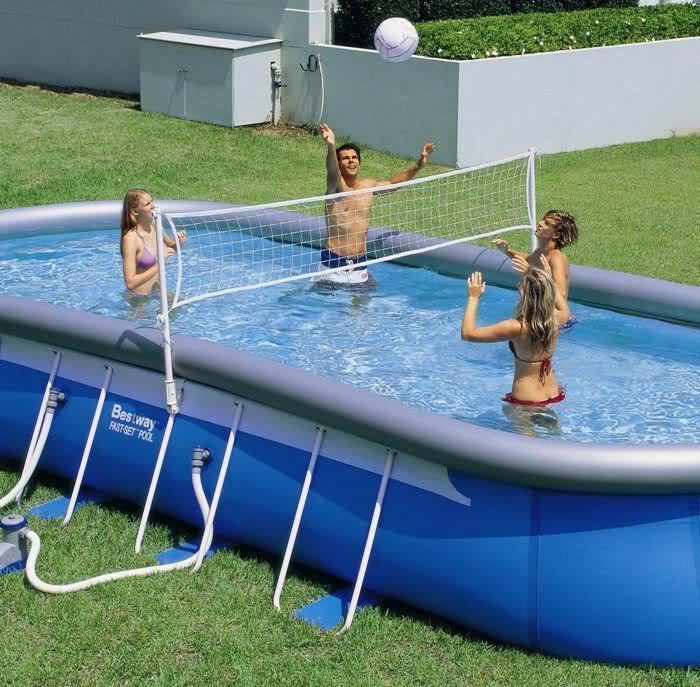 Volleyball Set for 9-12ft Wide Swimming Pool