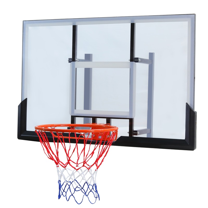 Buy WallMount Basketball Backboard 120x80cm with Rim Net System MyDeal