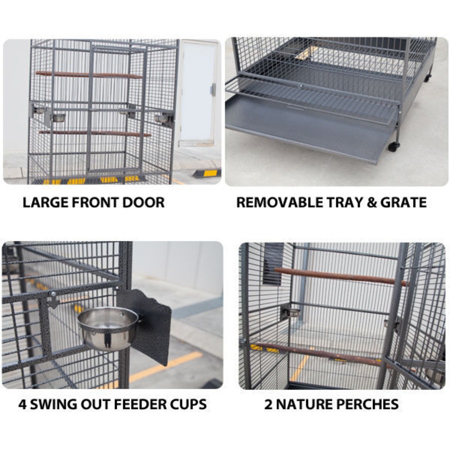 XXL Large Bird Flight Cage Parrot Aviary 205x102x102cm