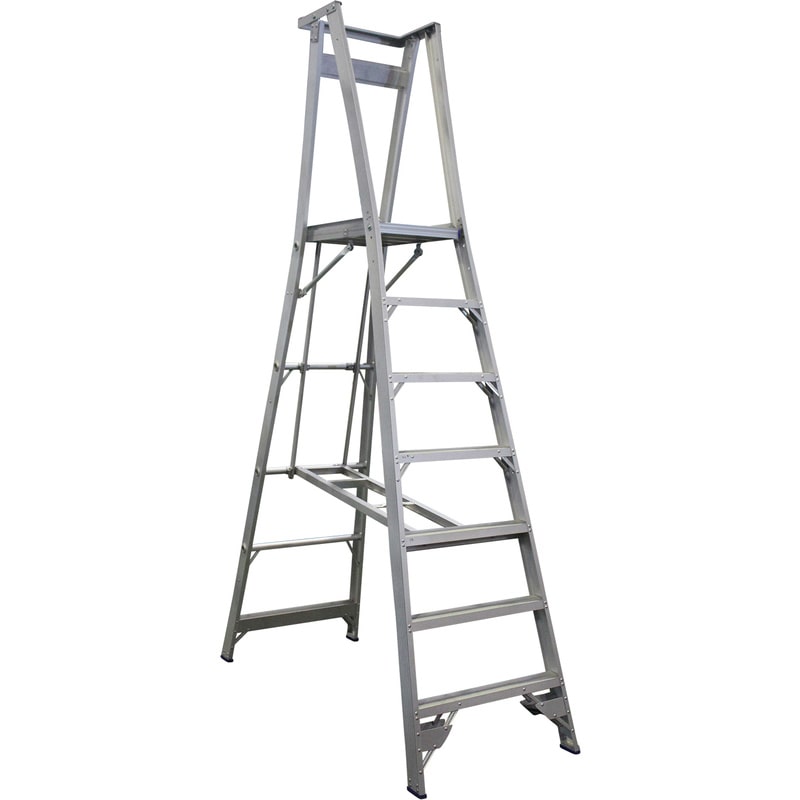 Indalex 7 Step Aluminium Platform Ladder w/ Wheels Buy Platform