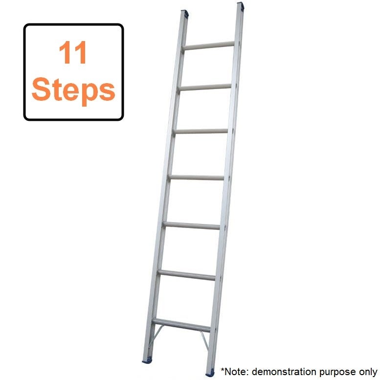 Indalex 11 Step Single Aluminium Ladder 3.7m 8.7kg