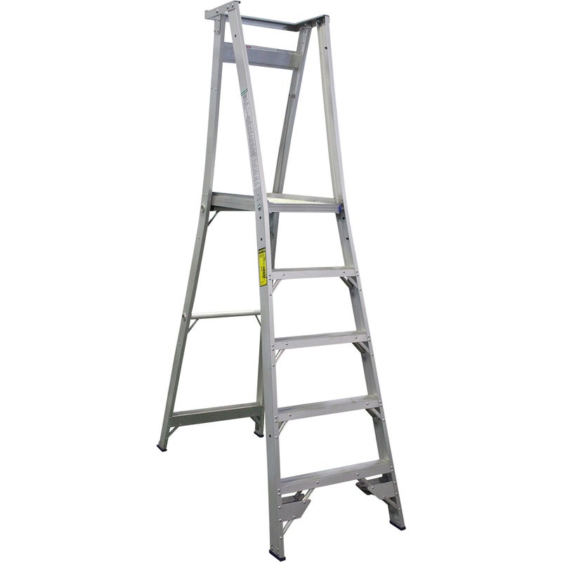 Indalex 5 Step Aluminium Platform Ladder w/ Wheels