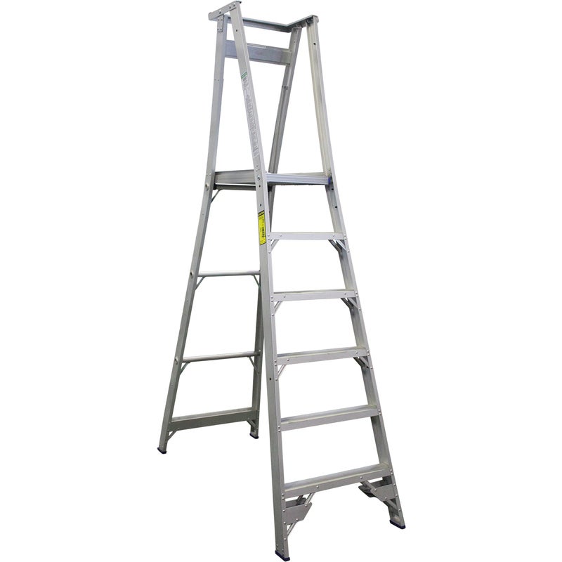Indalex 6 Step Aluminium Platform Ladder w/ Wheels