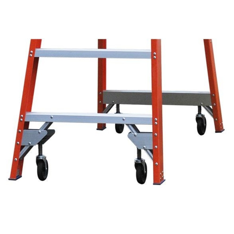Buy Indalex 7 Step Fibreglass Platform Ladder w/ Wheels MyDeal