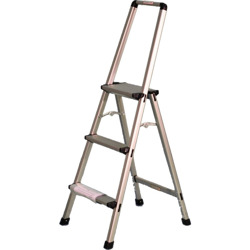 Indalex Aluminium 3 Step Ladder with Handrail 0.8m