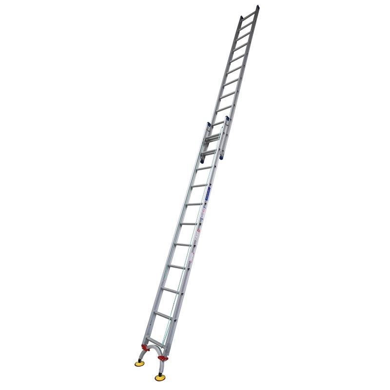 Indalex Aluminium Extension Ladder w Level Arc 4.1m