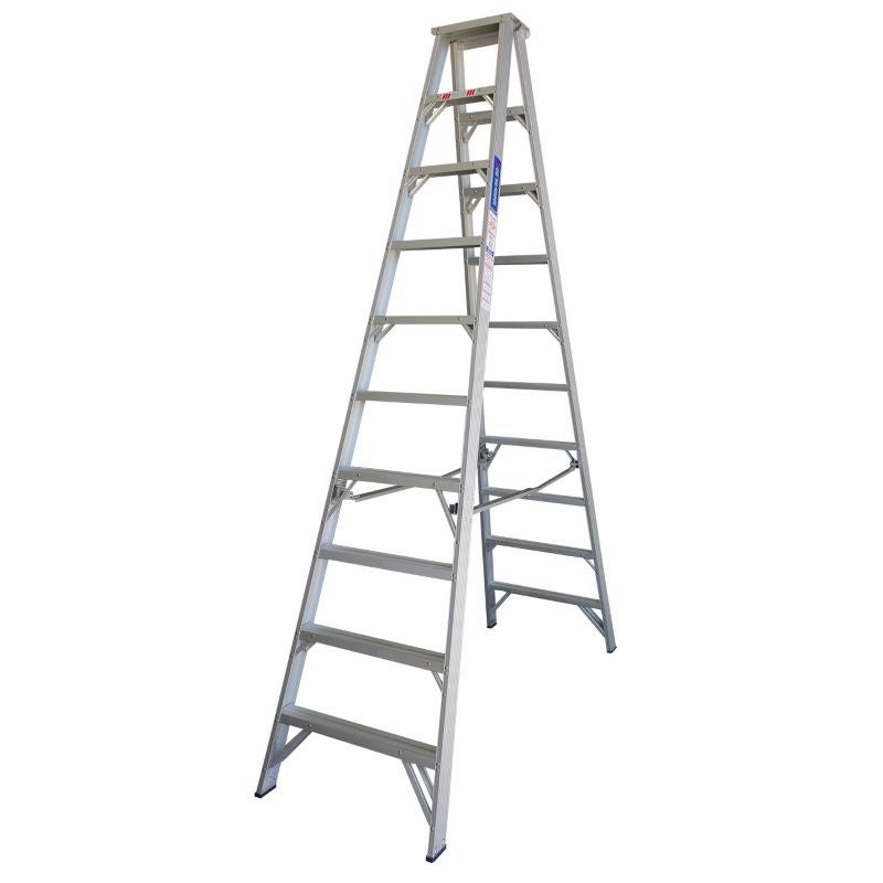 Indalex Double Sided Aluminium 10 Step Ladder 3m