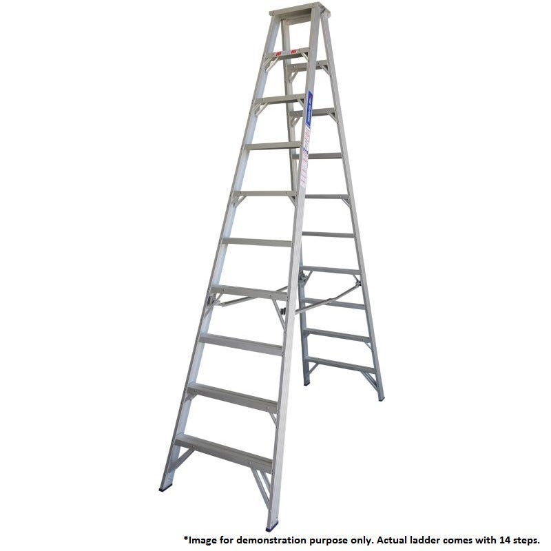 Indalex Double Sided Aluminium 14 Step Ladder 4.3m