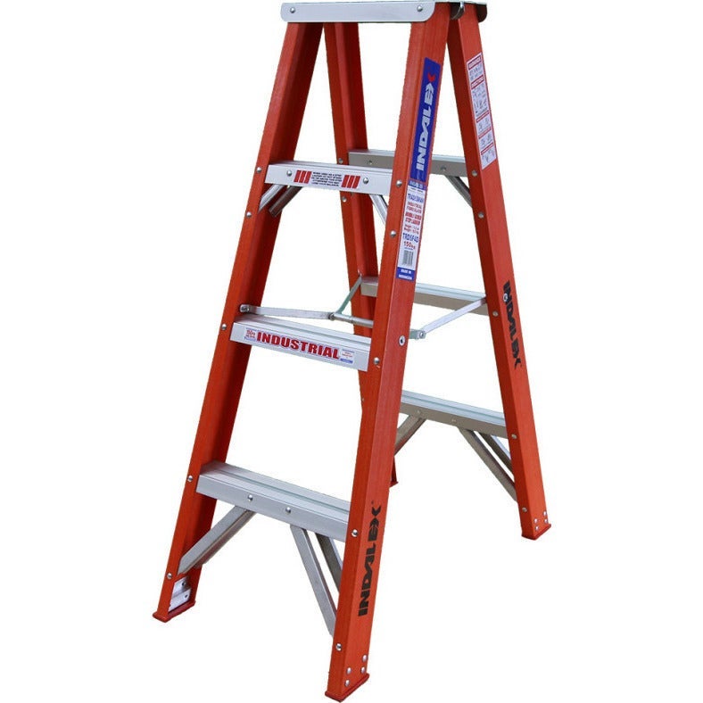Indalex Double Sided Fibreglass 4 Step Ladder 1.2m