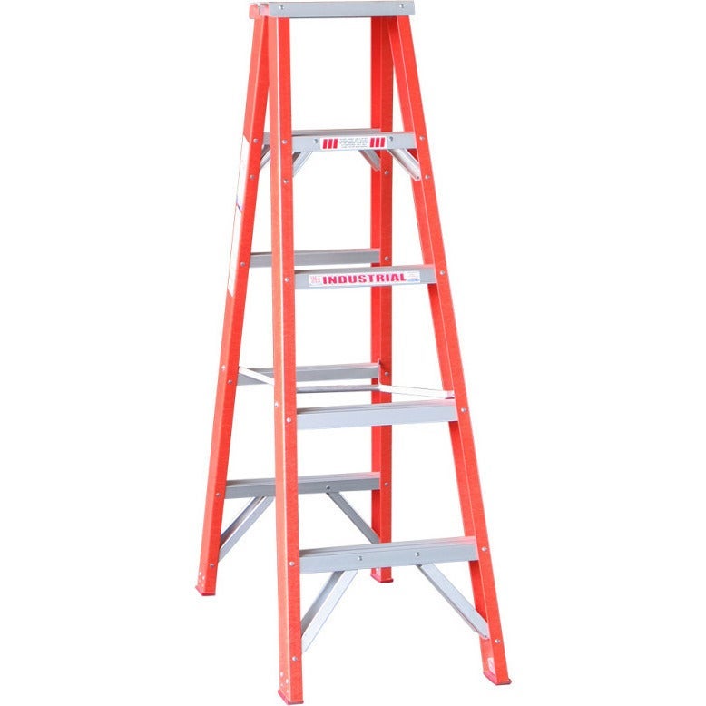 Indalex Double Sided Fibreglass 5 Step Ladder 1.5m