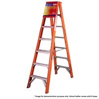 Indalex Double Sided Fibreglass 8 Step Ladder 2.4m
