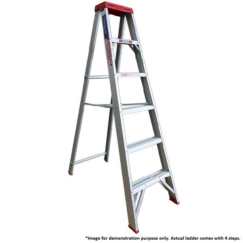 Indalex Single Sided Aluminium 4 Step Ladder 1.2m