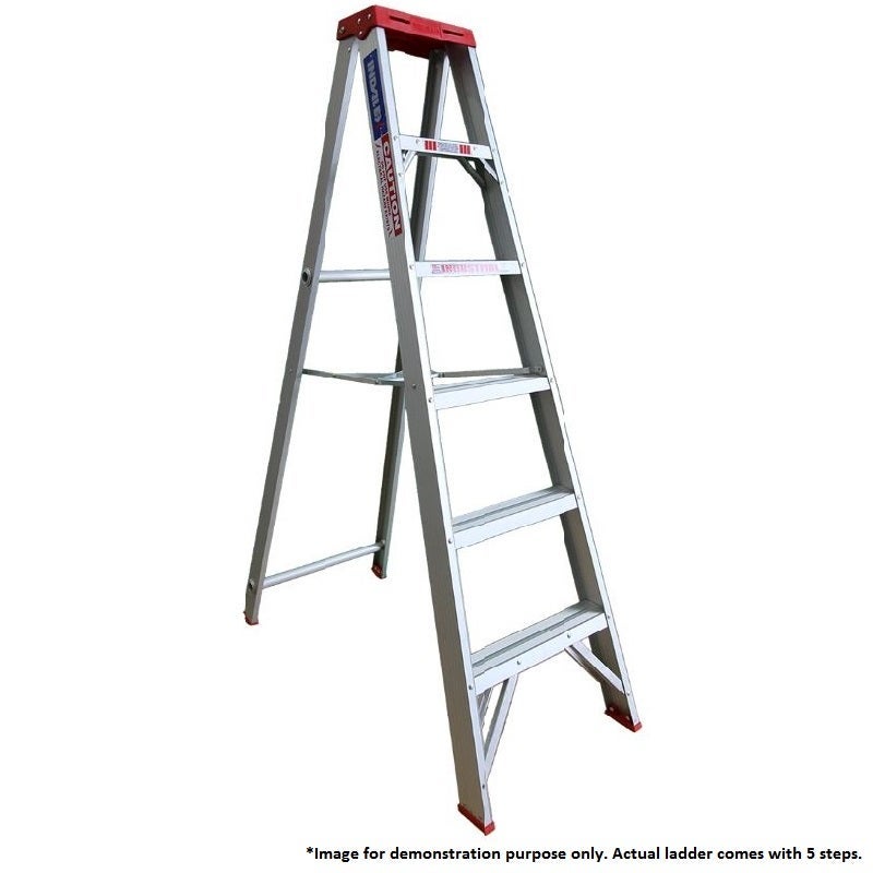 Indalex Single Sided Aluminium 5 Step Ladder 1.5m