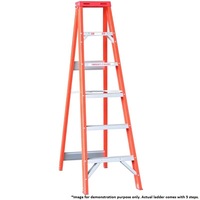 Indalex Single Sided Fibreglass 5 Step Ladder 1.5m