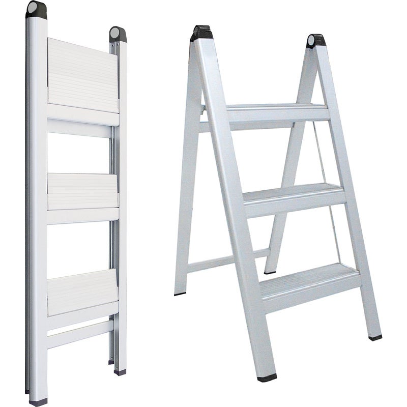 Indalex Slimline Aluminium 3 Step Ladder 0.8m