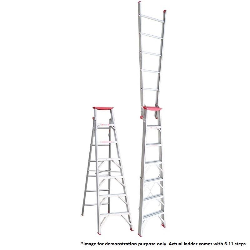 Indalex Tradesman Dual Purpose Aluminium Ladder 6ft